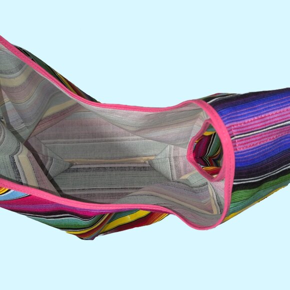 Reusable Fabric Bag T-shirt Style Colorful Print - Picture 5 of 6